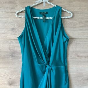 Lauren Ralph Lauren Silk Green Midi Dress